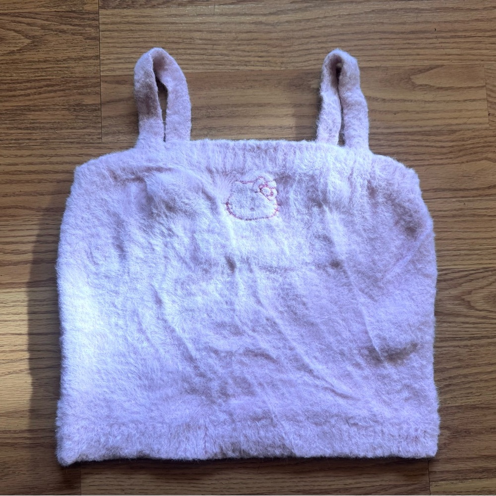 Hello Kitty Pink Fuzzy Tank Top
